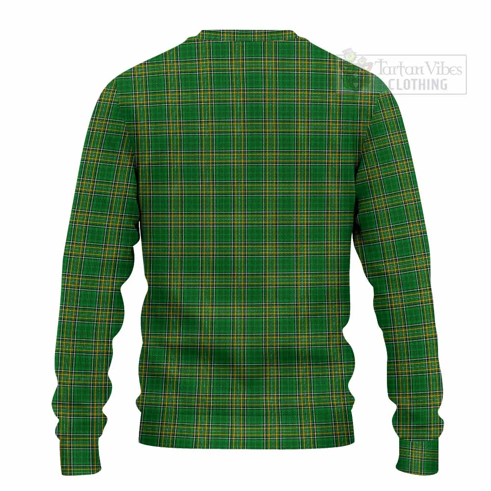 Bagley Irish Clan Tartan Knitted Sweater with Coat of Arms