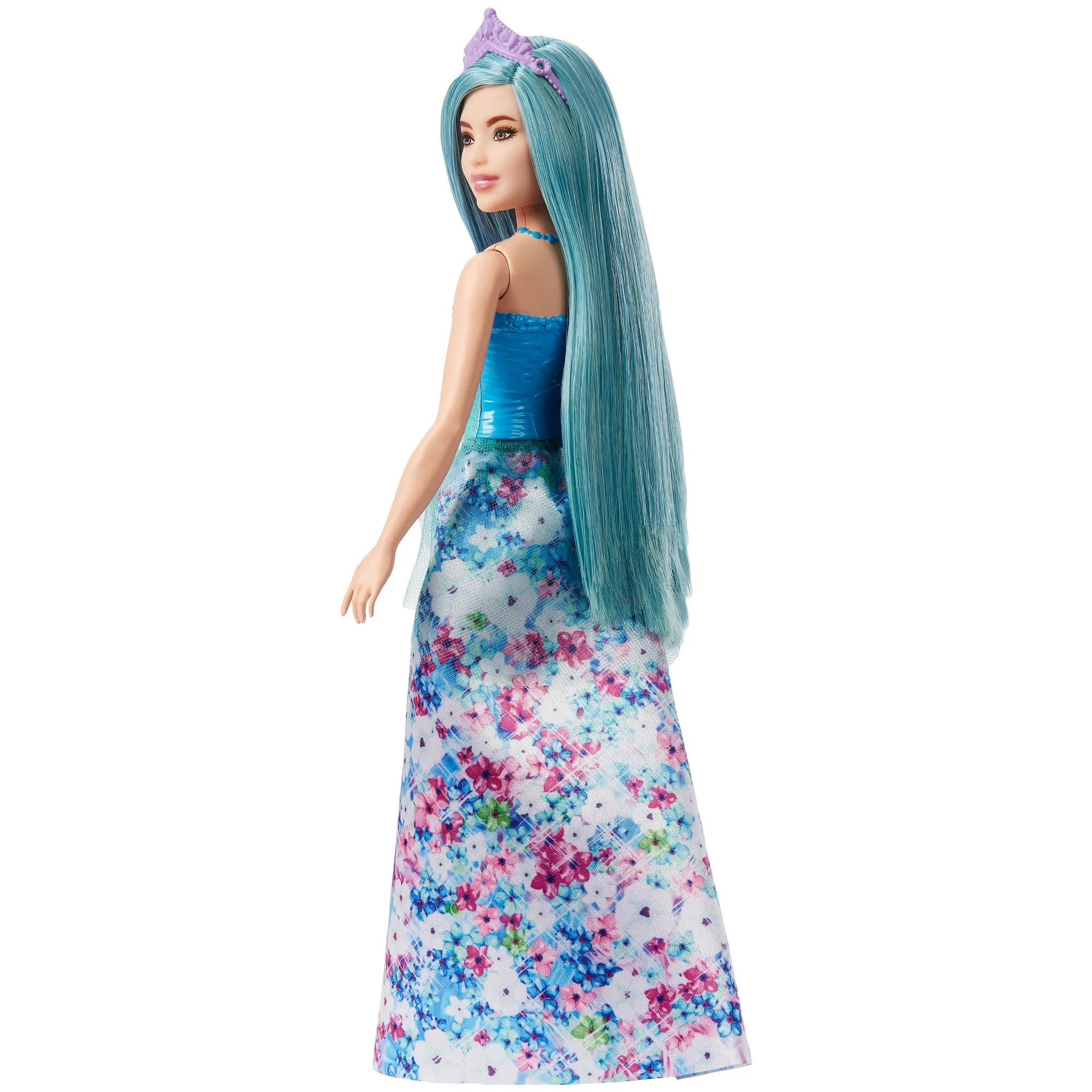 Barbie Dreamtopia Petite-Turquoise Hair Princess Doll with Sparkly Bodice, Princess Skirt and Tiara for Kids Ages 3 Years and Up