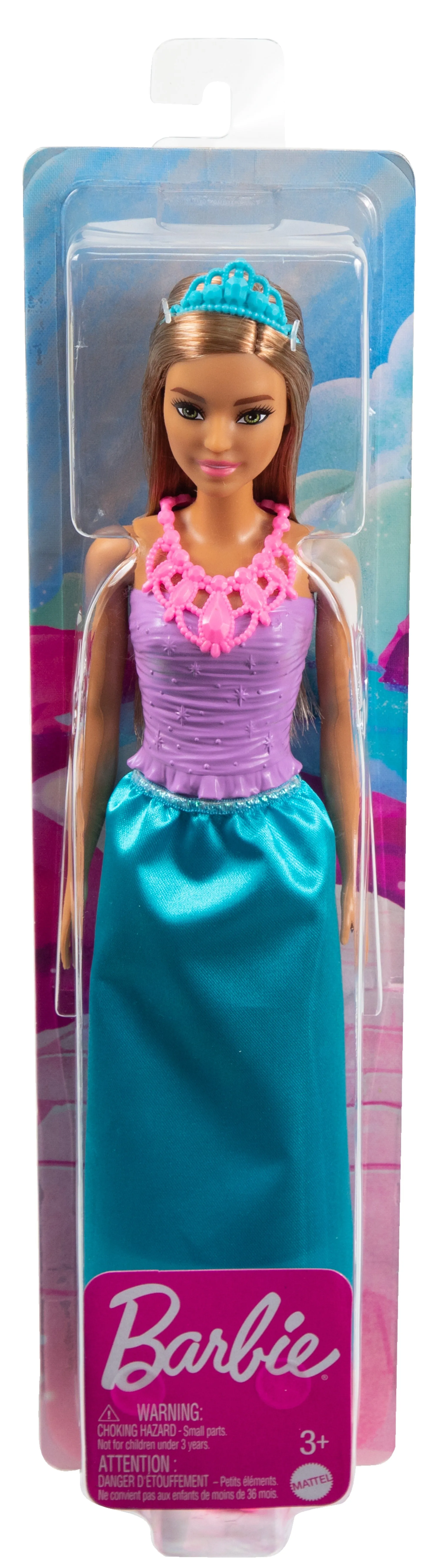 Barbie Dreamtopia Princess Brunette Doll Wearing Blue Skirt, Shoes and Tiara for Kids Ages 3 