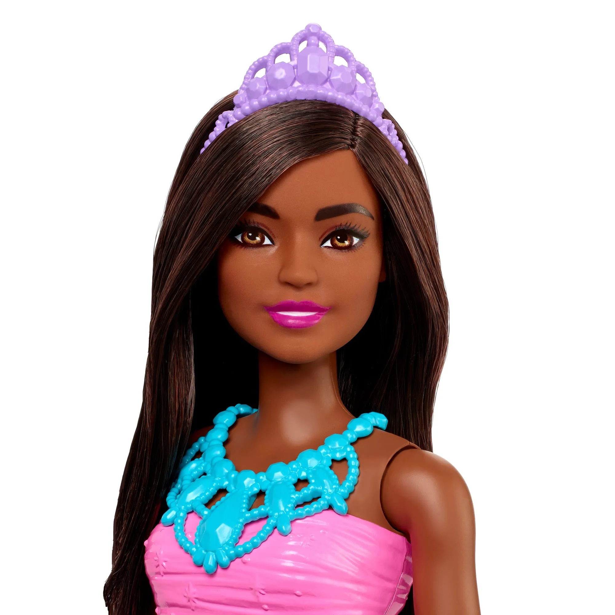 Barbie Dreamtopia Princess Brunette Doll Wearing Purple Skirt, Shoes and Tiara for Kids Ages 3 