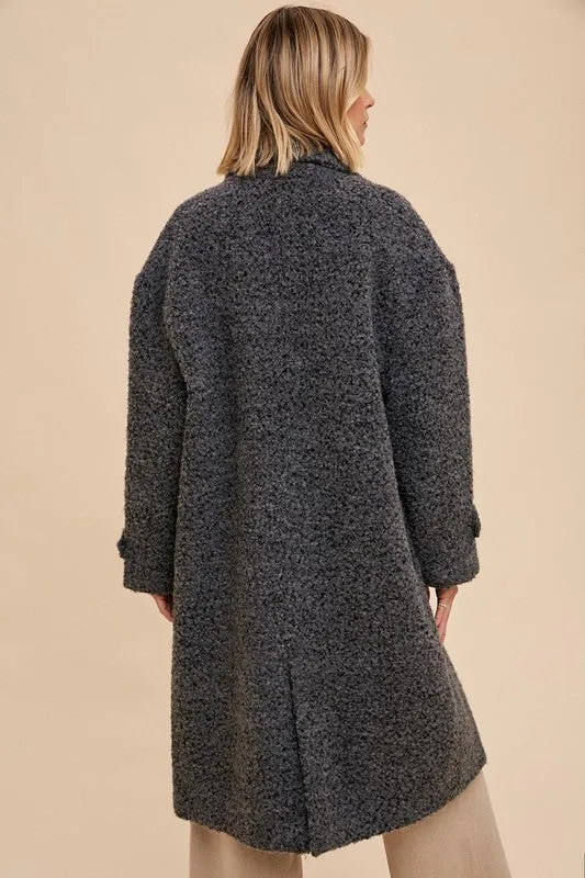 Black Thick Boucle Coat