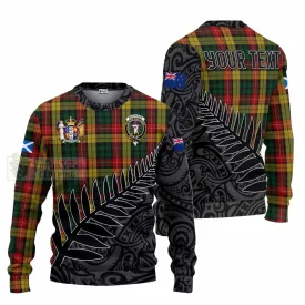 Buchanan Crest Tartan Knitted Sweater with New Zealand Silver Fern Half Style