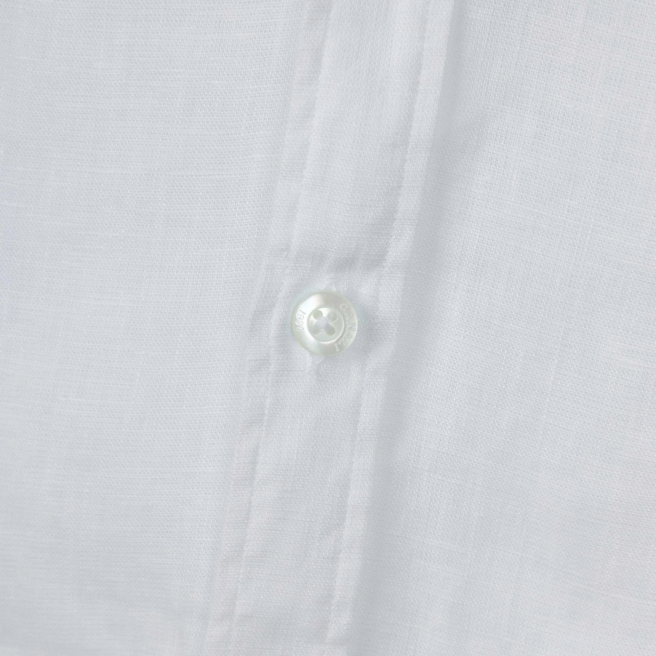 Canali Basic Linen Shirt in White