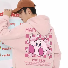 Cartoon Pink Kirby Loose Hoodie KI670