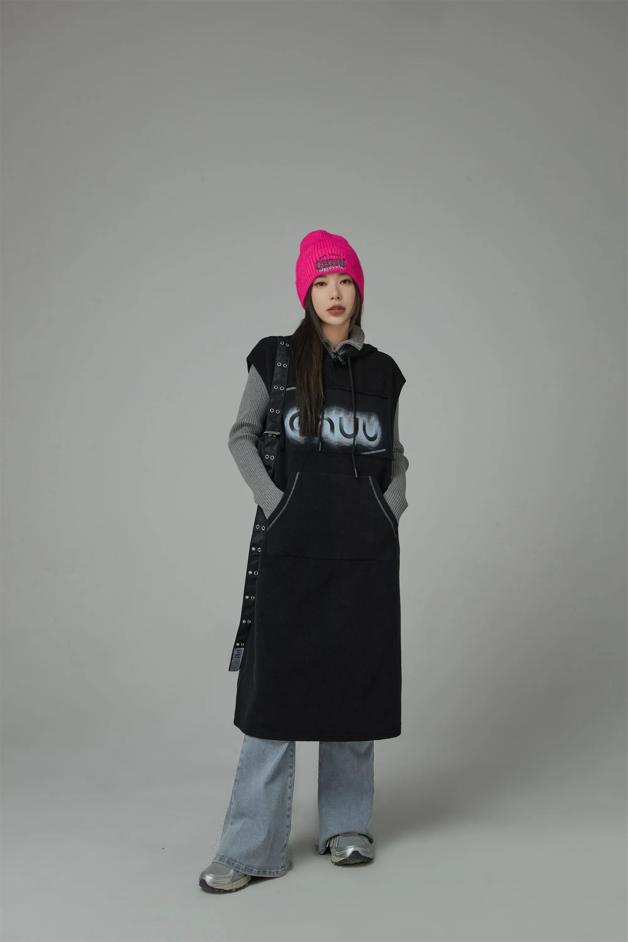 Chuu Loose Fit Hoodie Dress