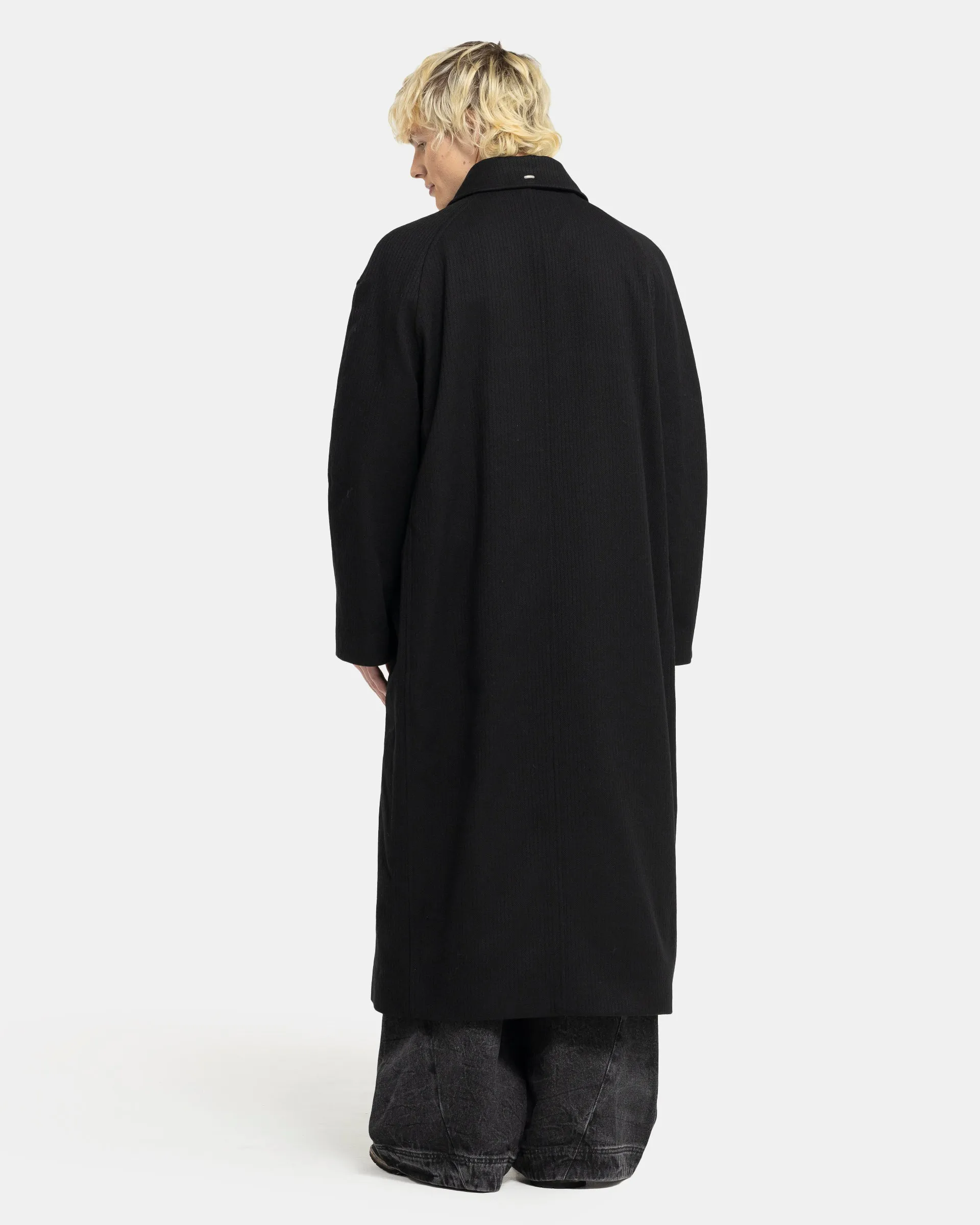 Collapse Car Coat in Black