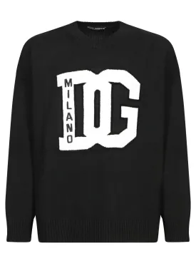 DG Logo Black Crewneck Sweater