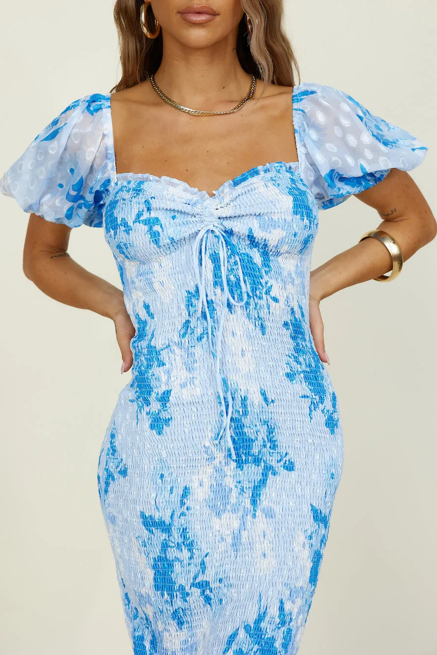 Down To Earth Midi Dress Blue