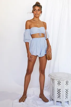 Dreamy Sky Crop Top Blue