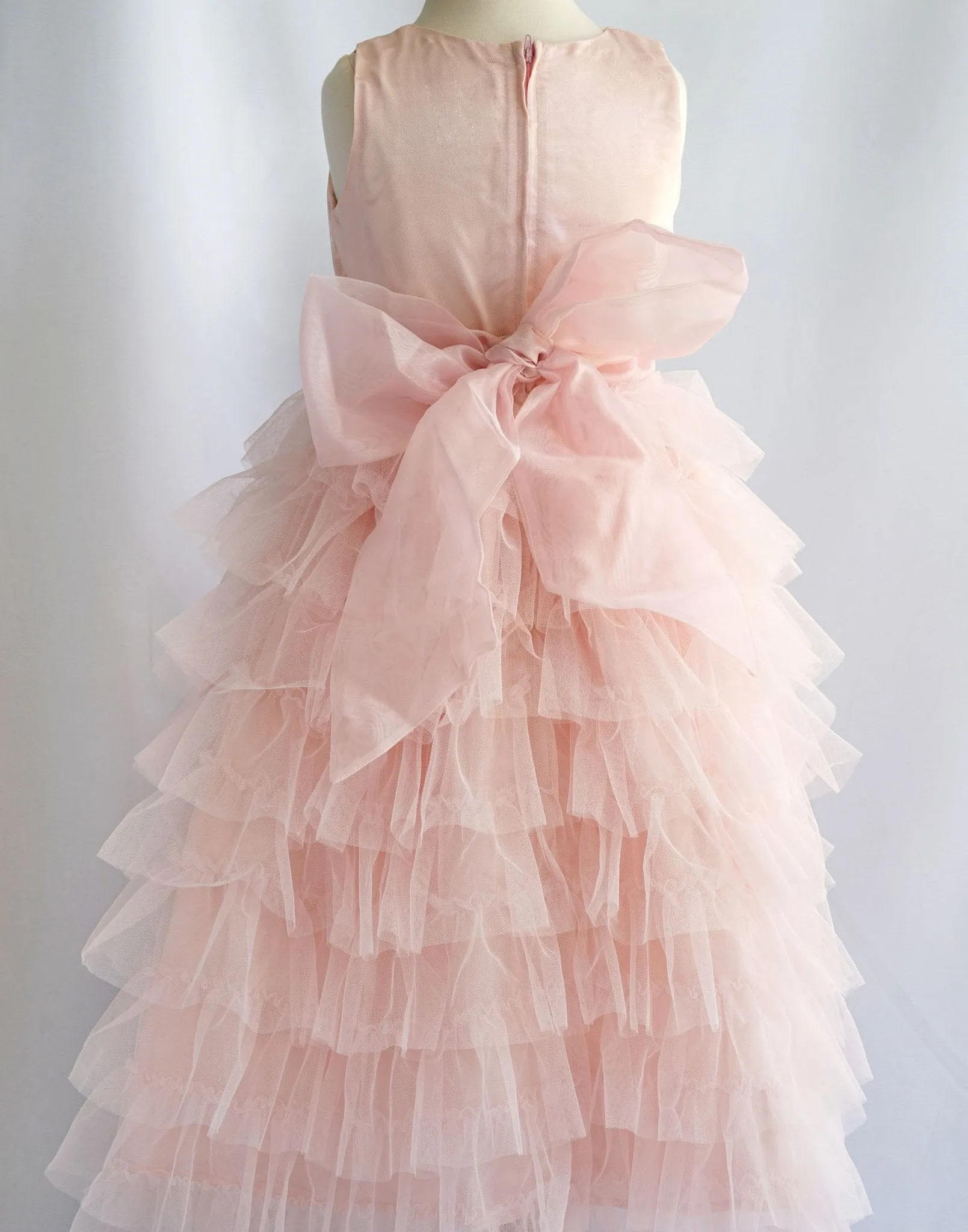 Enchanting Mesh Layered Princess Dress - Pink