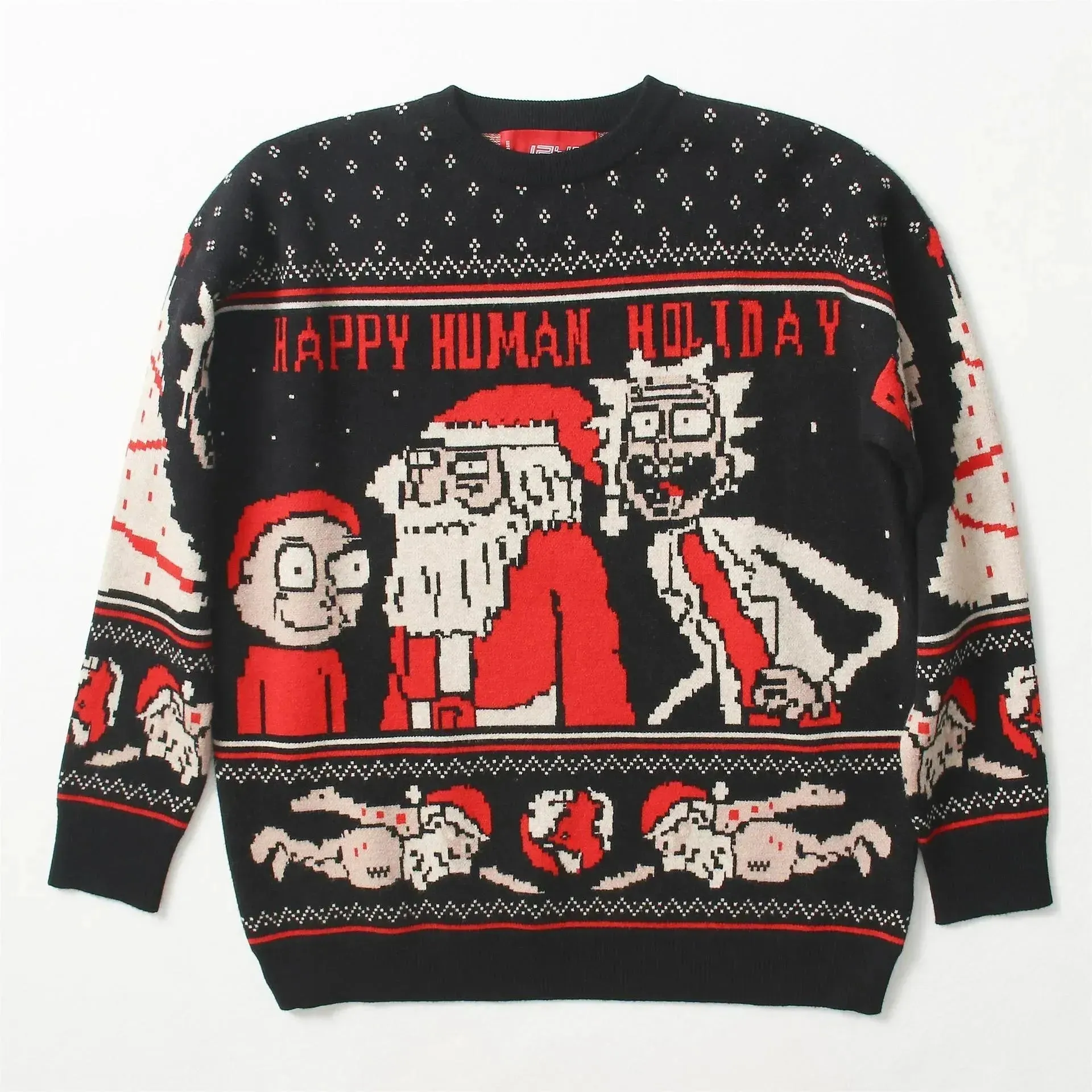 Funny Christmas sweater couple loose jacquard sweater