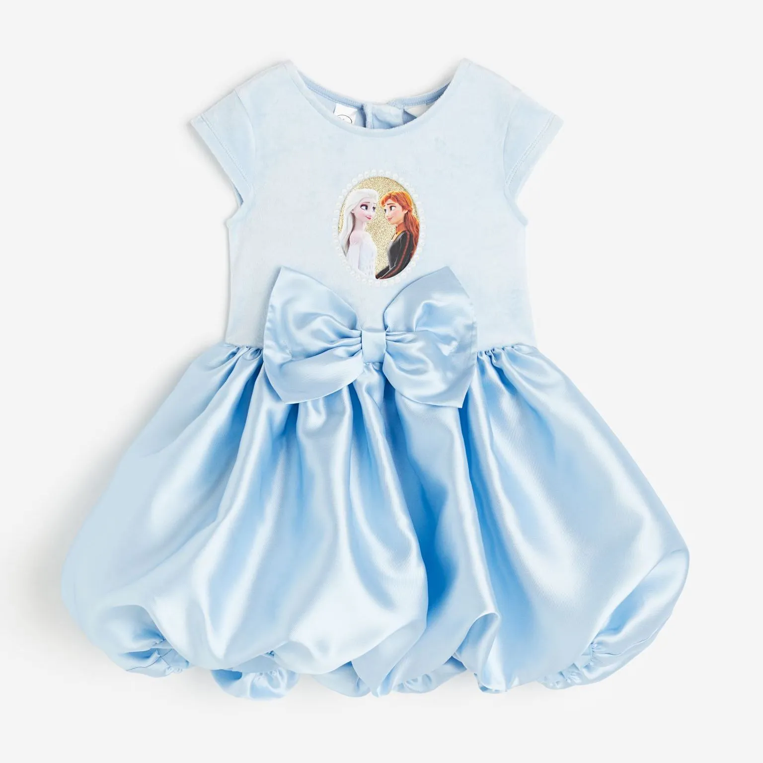 H&M Disney Frozen Bow-detail dress, light blue