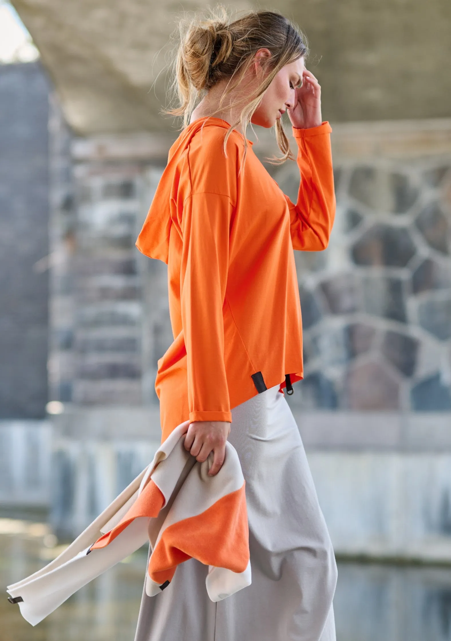 HOODIE BLOUSE - 96067 - ORANGE