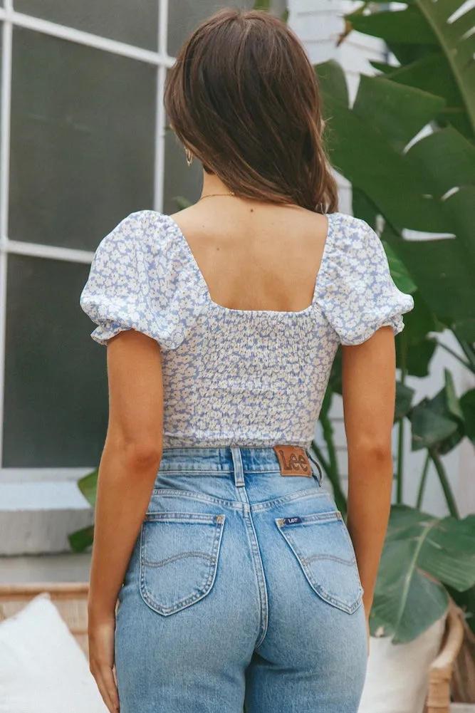 Huckleberry Crop Top Blue