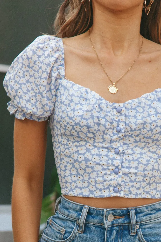 Huckleberry Crop Top Blue