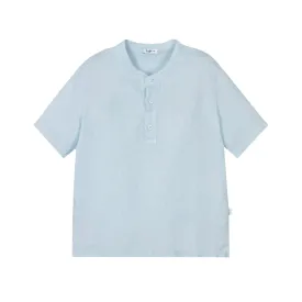 ILG Sky Blue Linen Short Sleeve Shirt