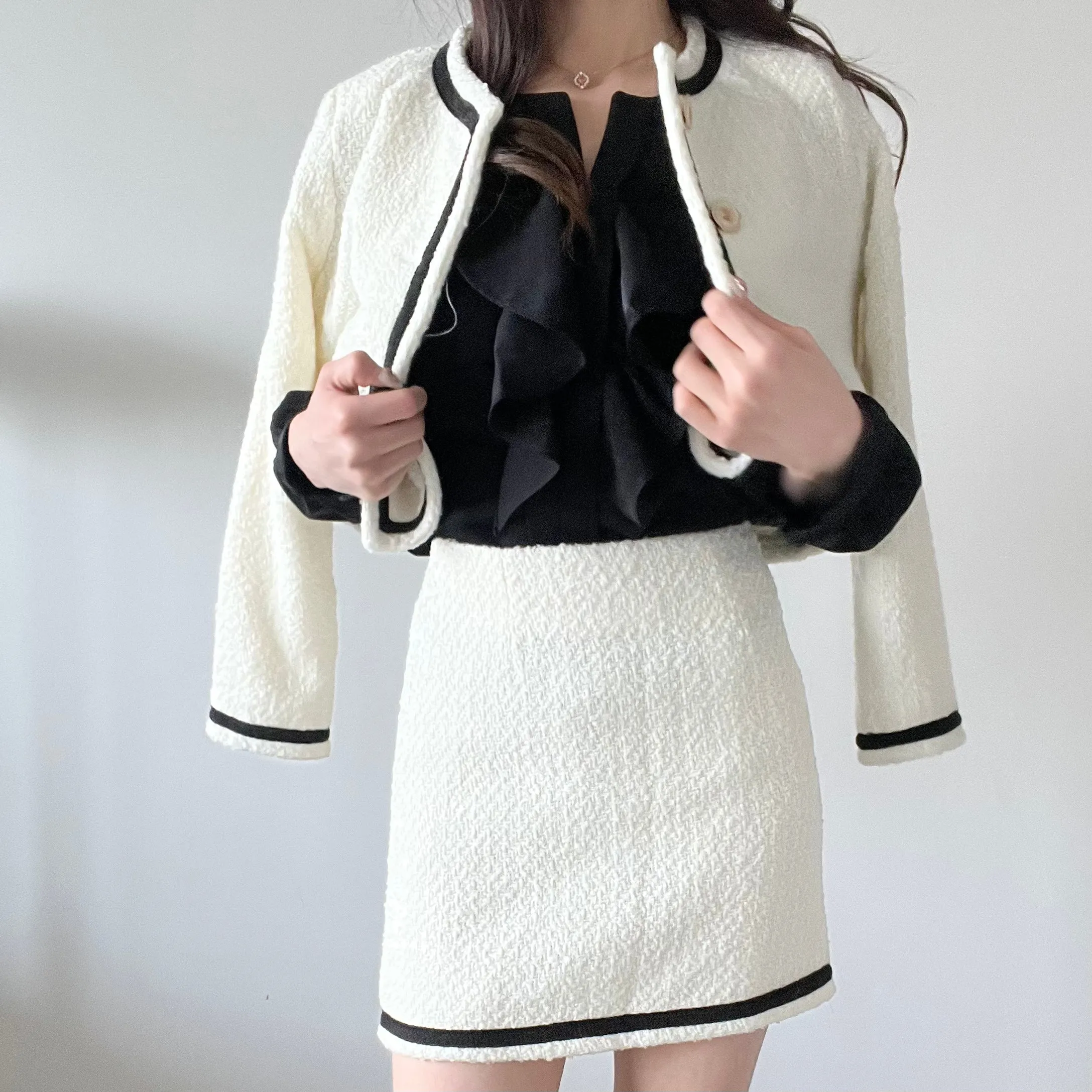 Jenny Wool Tweed Jacket & Skirt Set