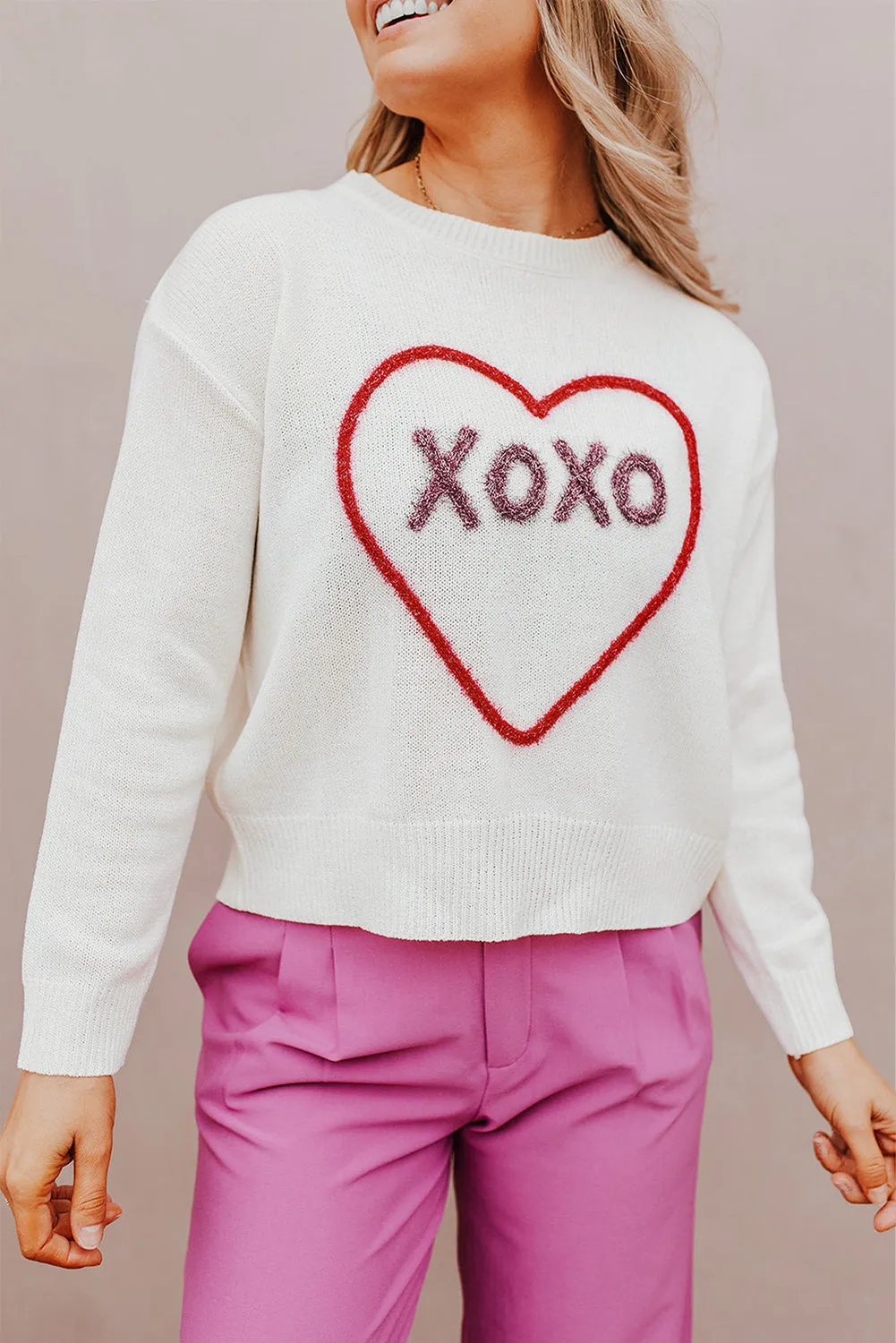 Knitted Heart XOXO Sweater