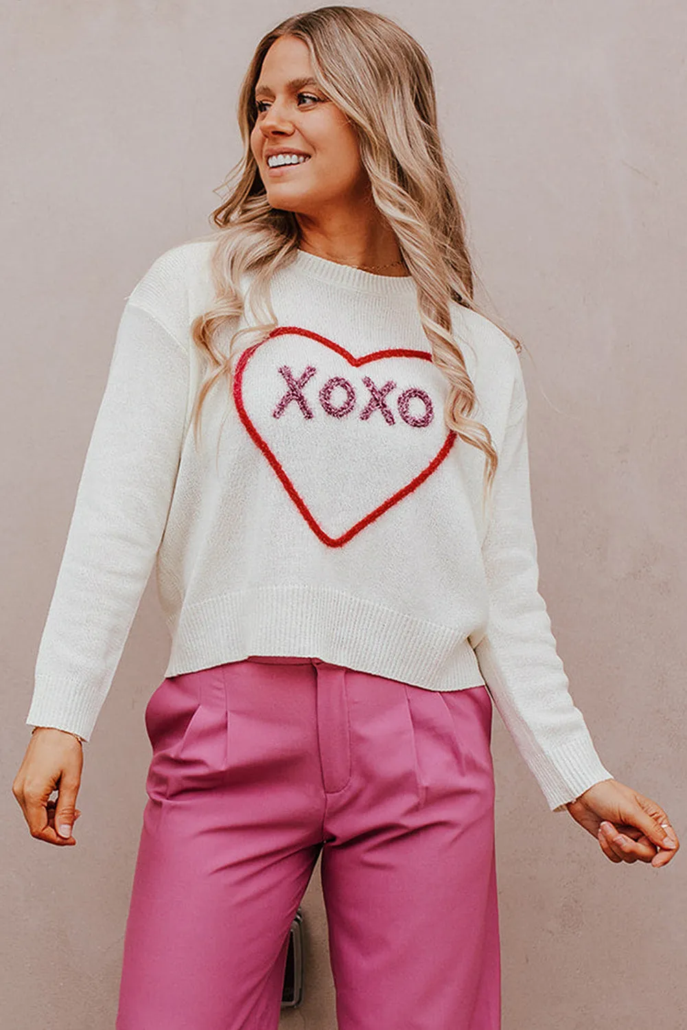 Knitted Heart XOXO Sweater