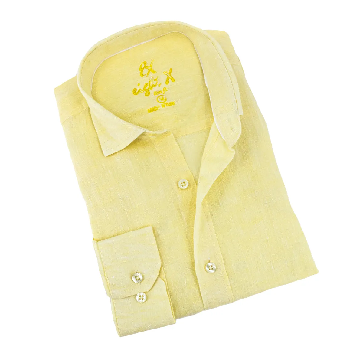 Linen Button Down Shirt - Soft Yellow