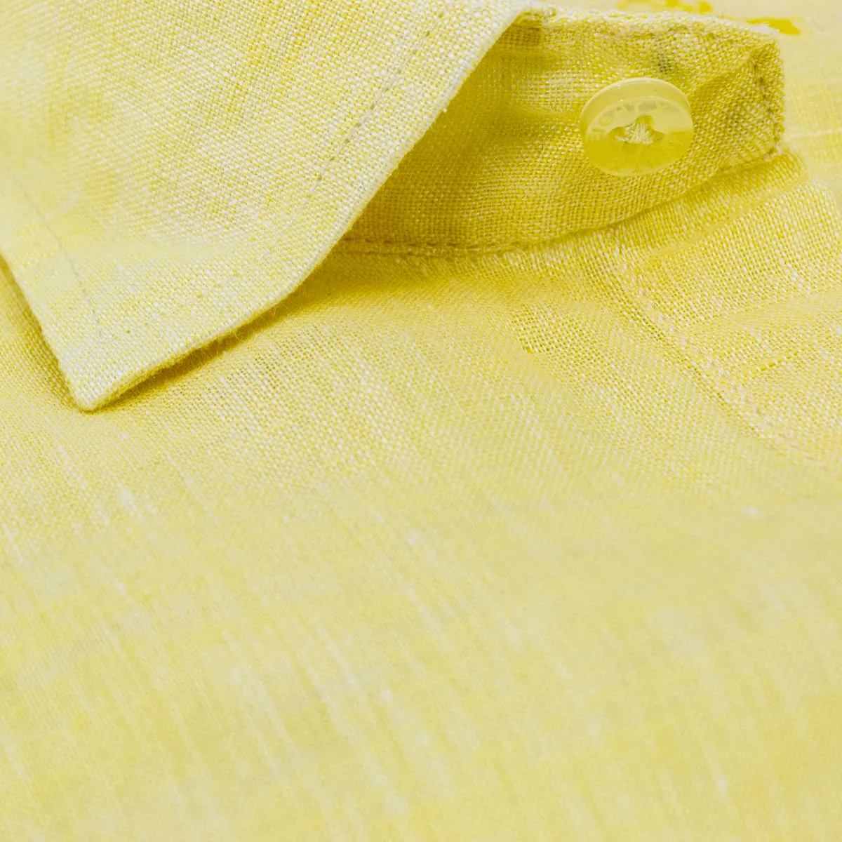 Linen Button Down Shirt - Soft Yellow