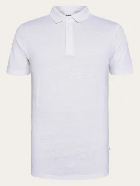 Linen polo - Bright White