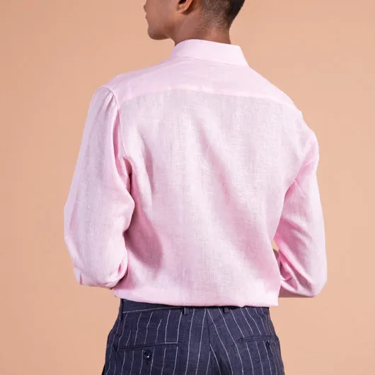 Mantis Sea Shell Pink Linen Shirt