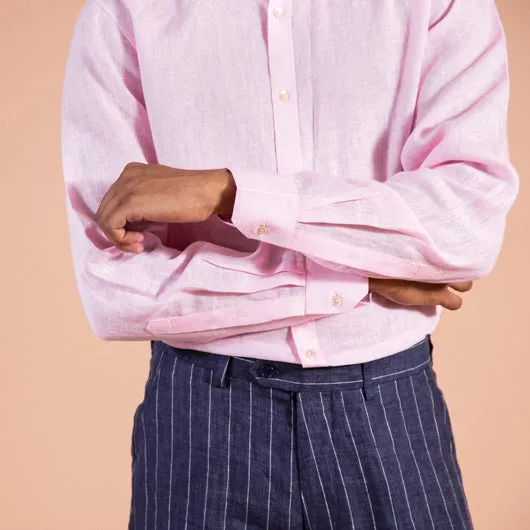 Mantis Sea Shell Pink Linen Shirt