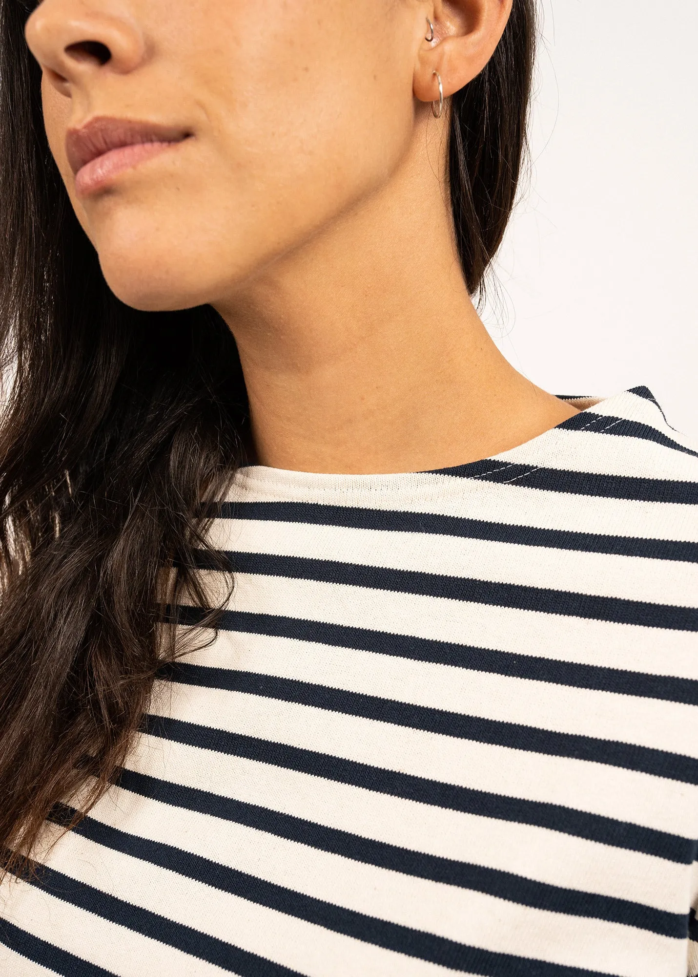 Meridame striped sailor shirt - regular fit, in thick cotton (ECRU/MARINE)