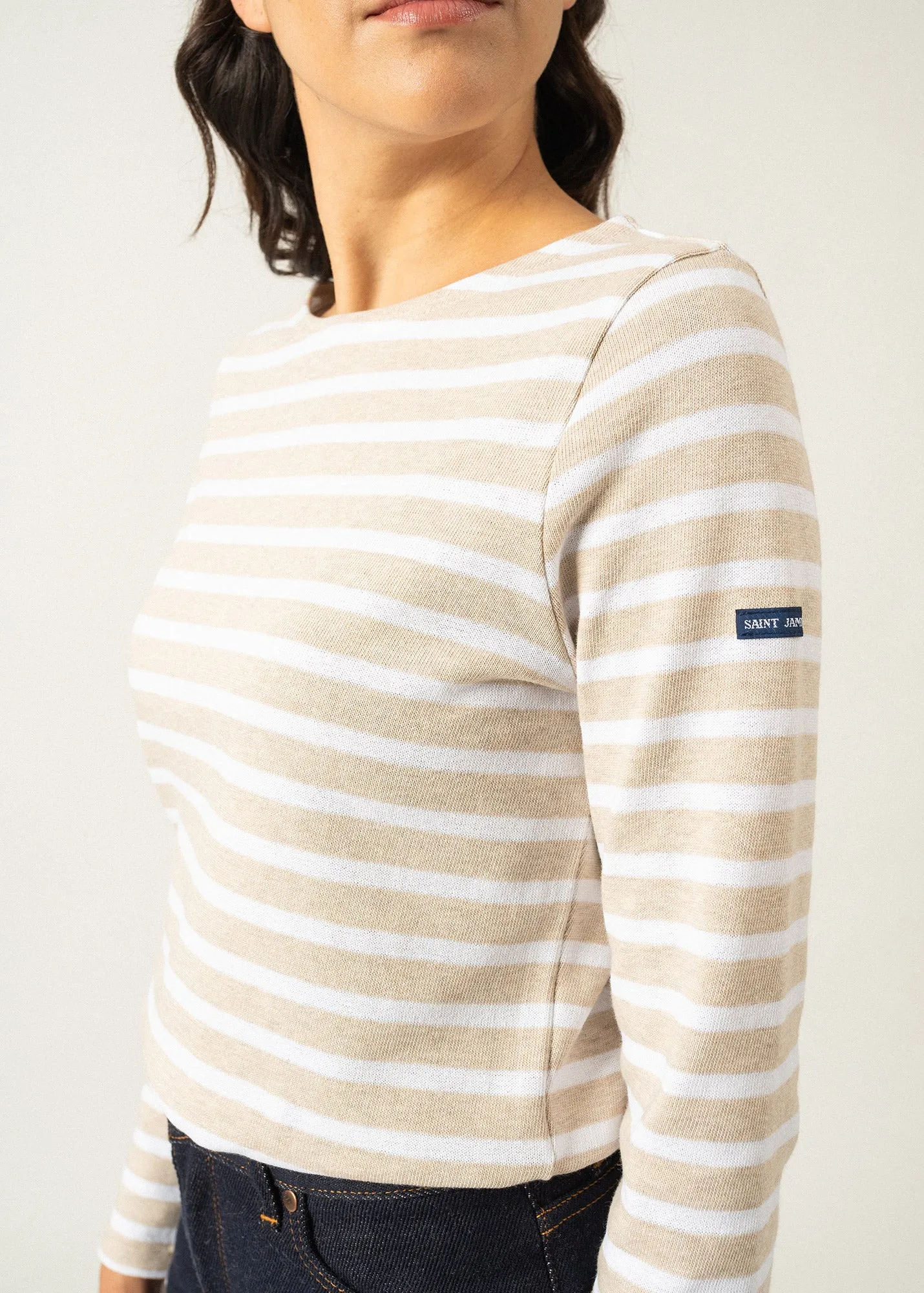 Meridame striped sailor shirt - regular fit, in thick cotton (NATUREL/NEIGE)