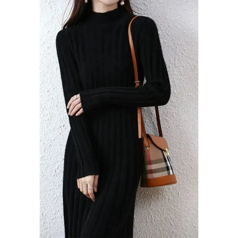 Mid-length Wool Knitted Dress