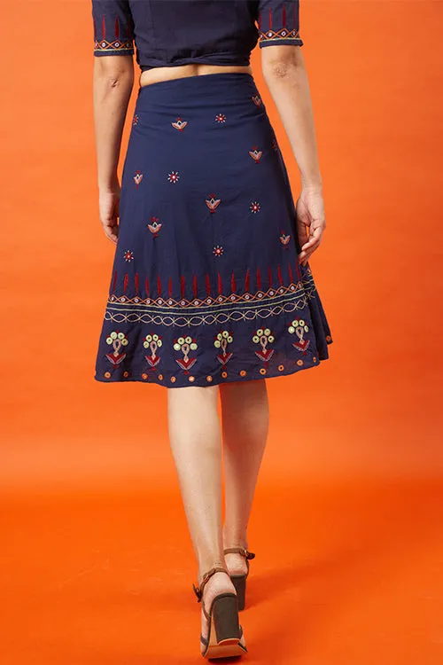 Okhai 'Sultana' Kutch Embroidered Pure Cotton Skirt