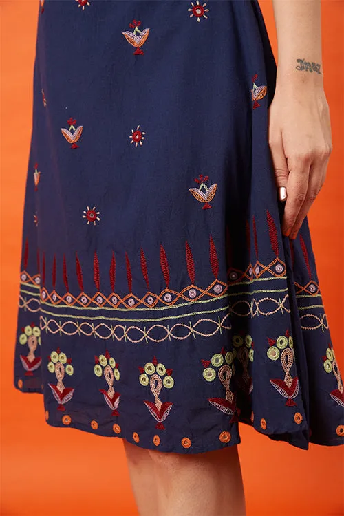 Okhai 'Sultana' Kutch Embroidered Pure Cotton Skirt