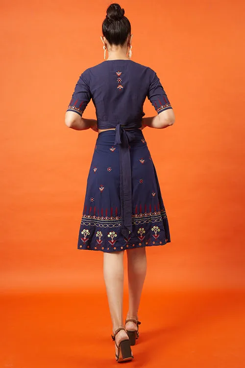 Okhai 'Sultana' Kutch Embroidered Pure Cotton Skirt