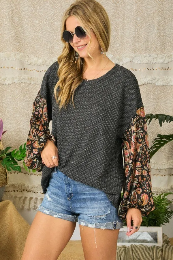 Paisley Long Sleeve Top