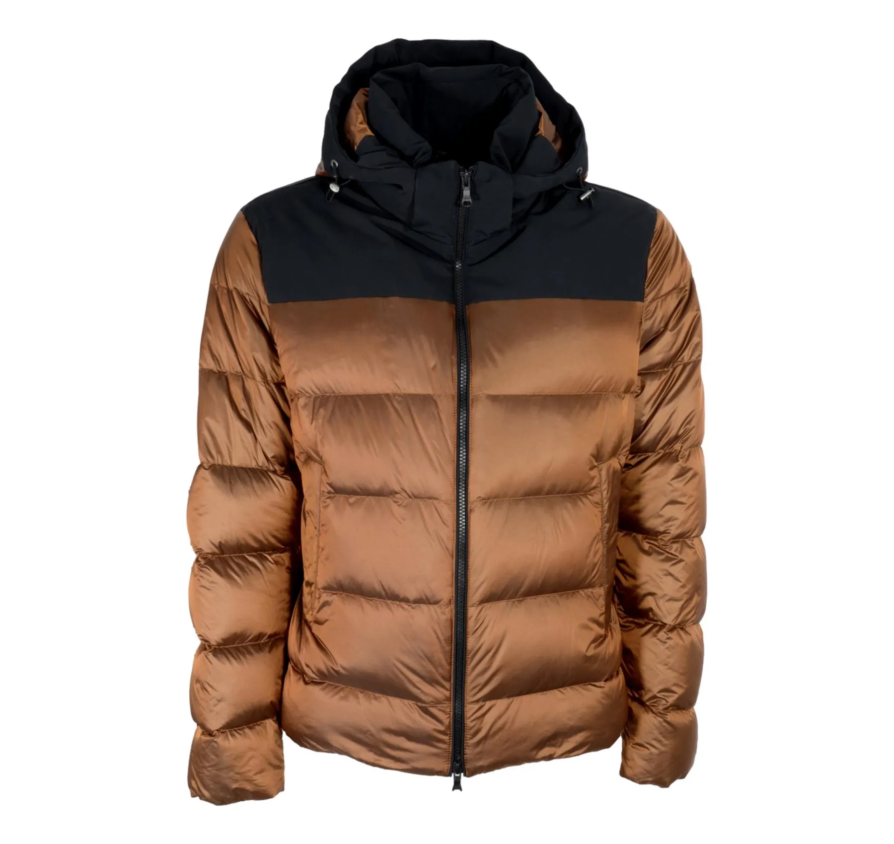 Paul & Shark Color Block Down Jacket | Bronze/Black