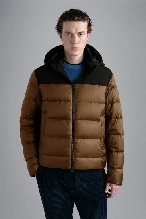 Paul & Shark Color Block Down Jacket | Bronze/Black