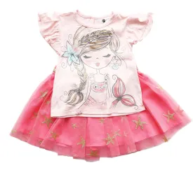 PETIT LEM TEE & SKIRT - SEA PRINCESS