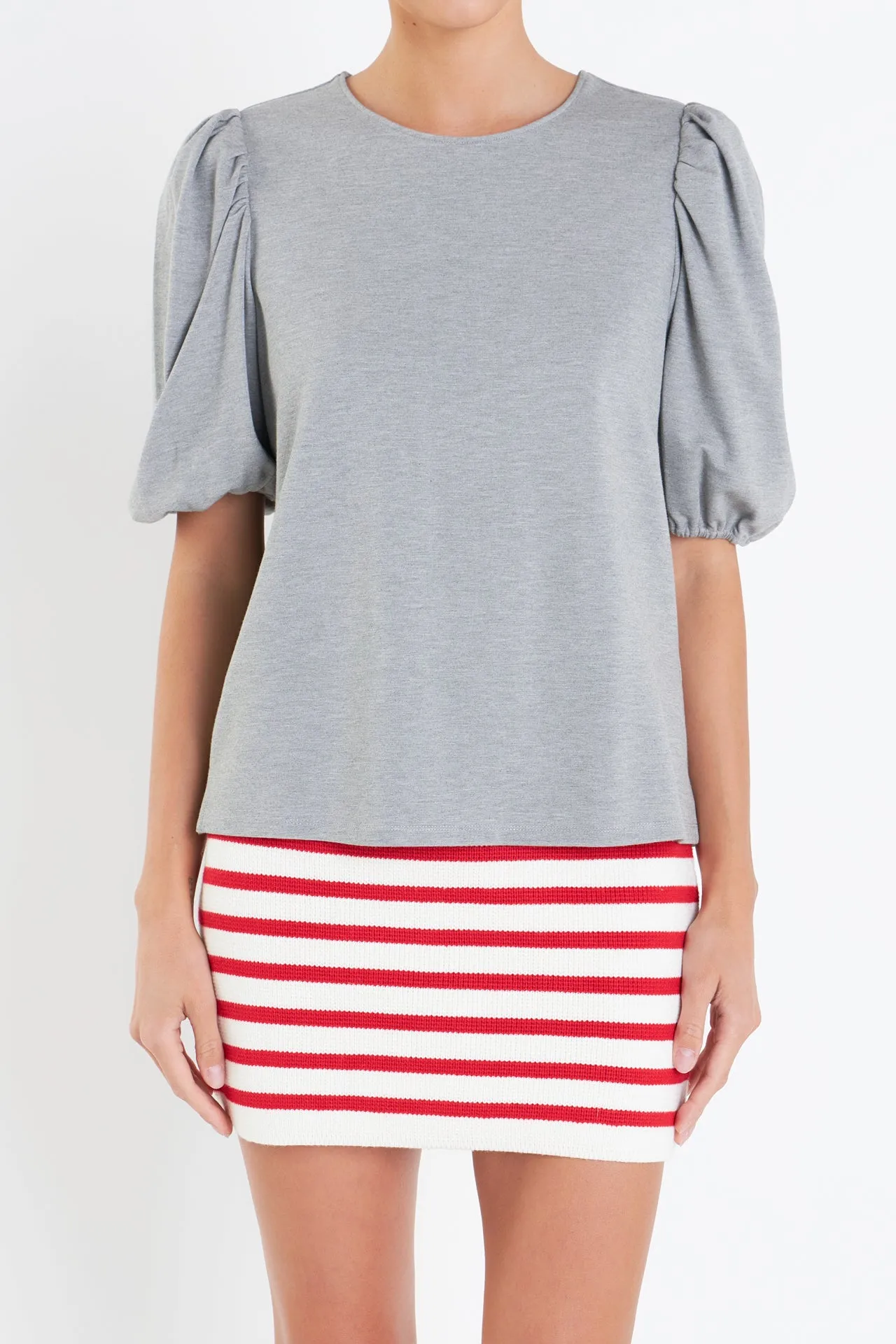 Puff Sleeve Ponte Top