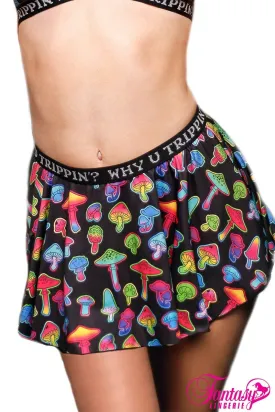 "WHY U TRIPPIN" Print Skirt