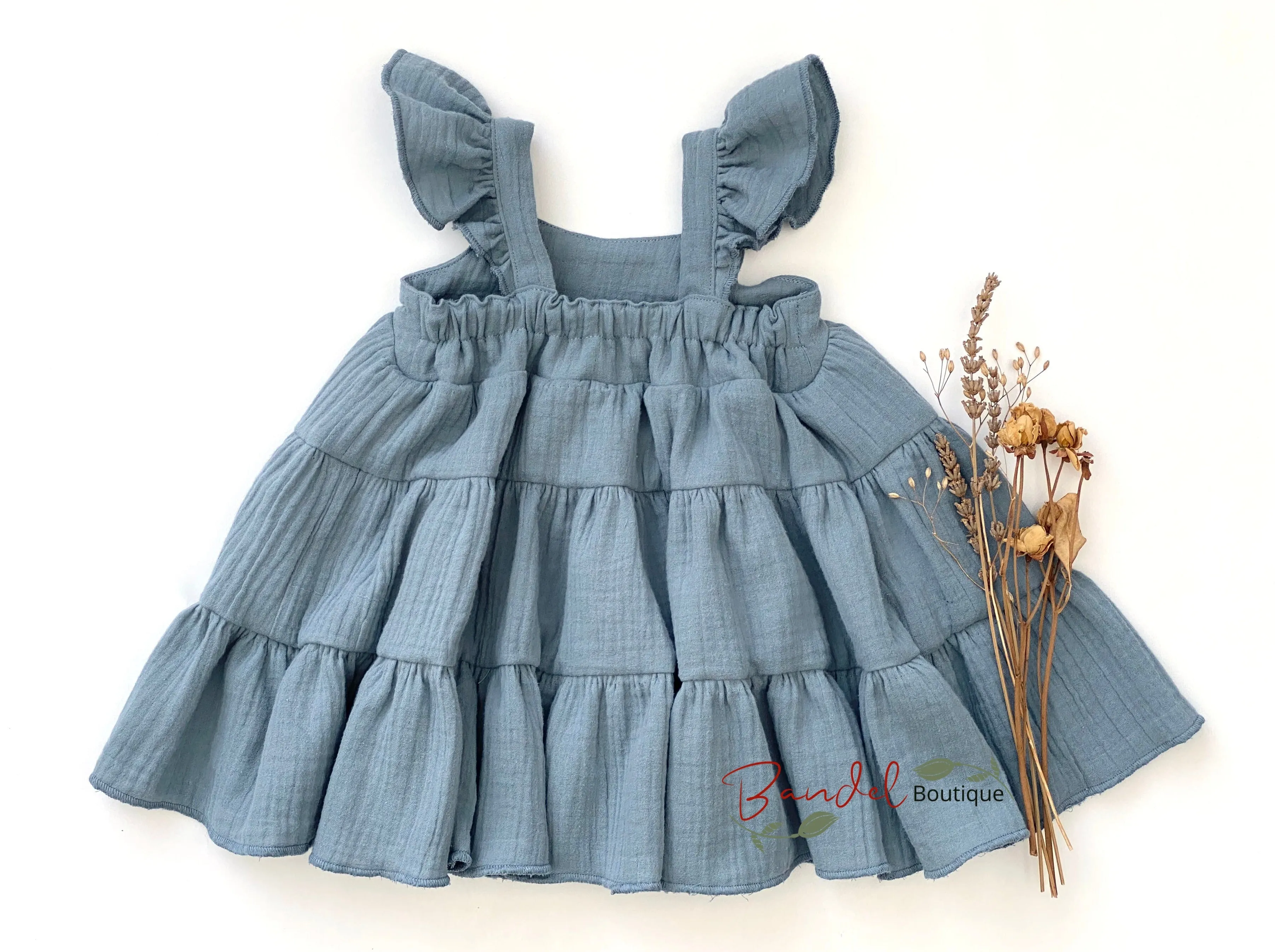 Regina Dress Dusty- Blue