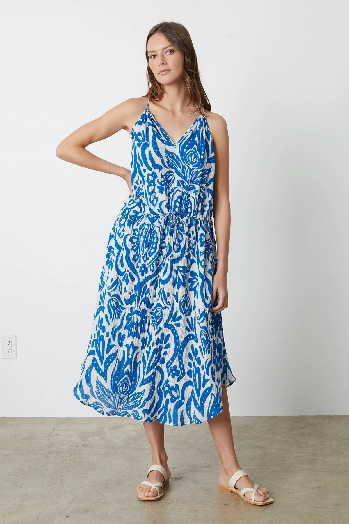 SASHA PRINTED COTTON GAUZE DRESS