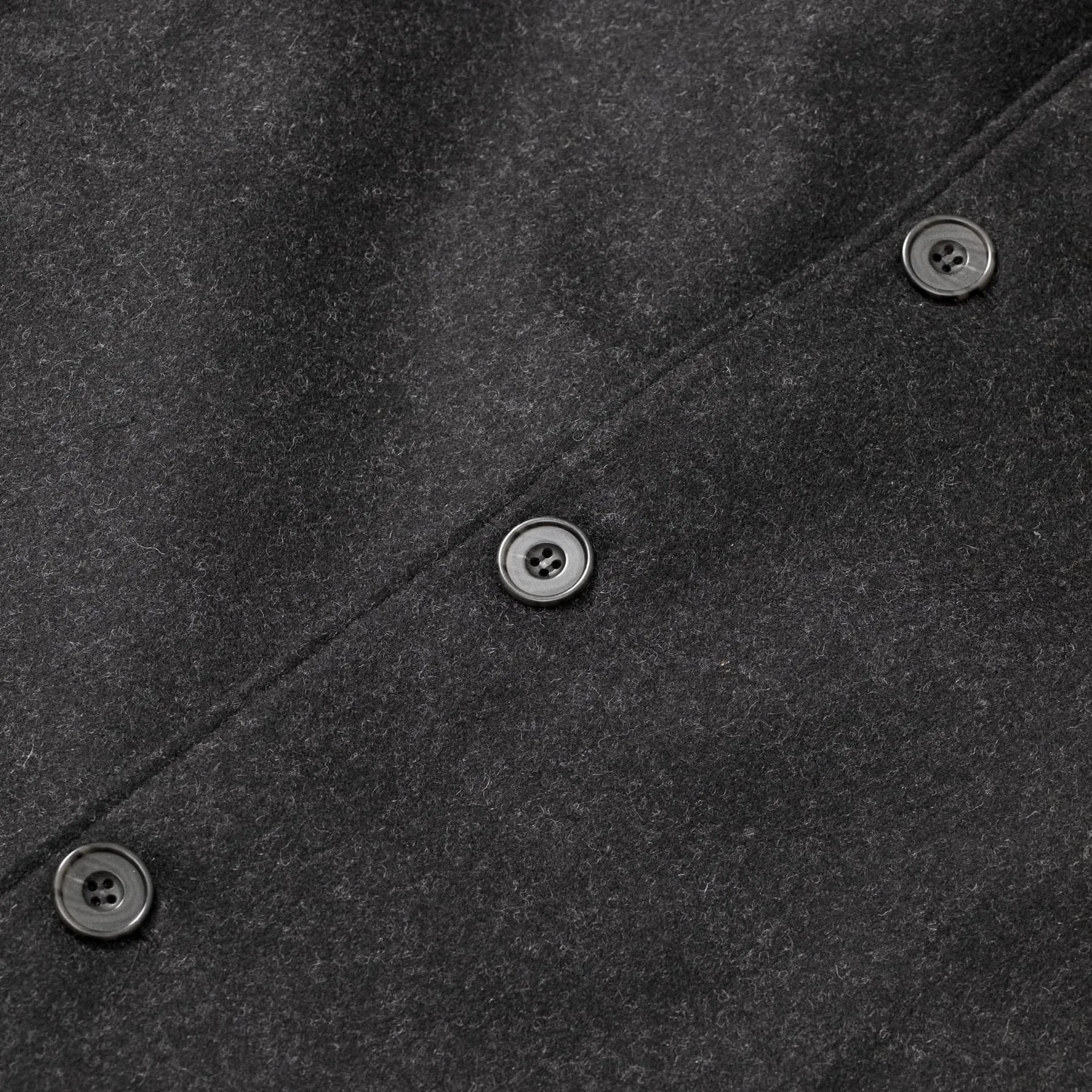 Utile Lined Coat Wool Melton - Charcoal