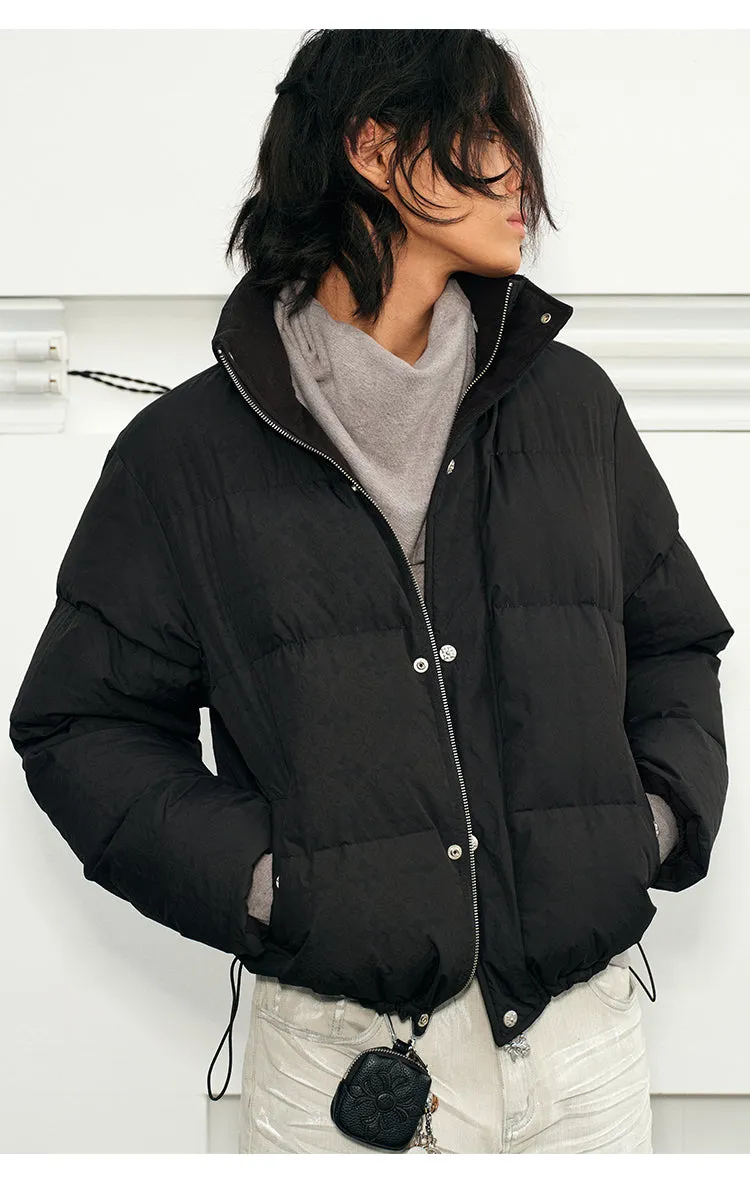 White Duck Down Stand Collar Down Jacket